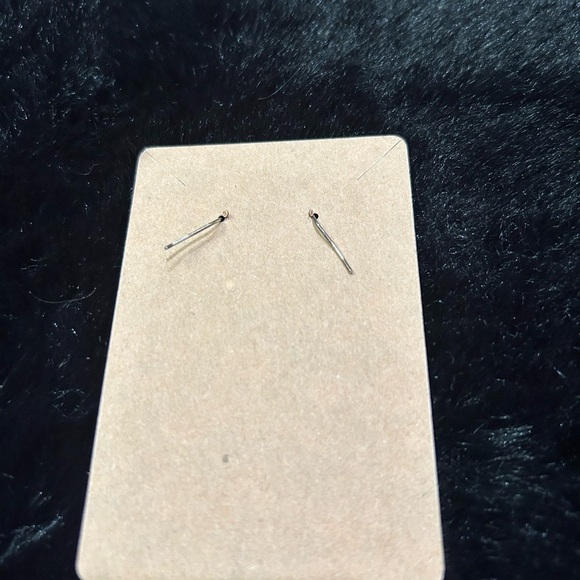 Boho Gemstone-Inspired Dangle Earrings Teardrop Blue with Pink Silver Detailing - Picture 5 of 5